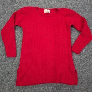 Vintage‎ Express Tricot 90’s Y2k Red Angora Lambswool Blend Sweater Size Medium